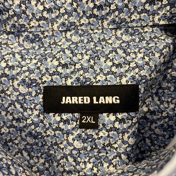 JARED LANG Lt Blue Alphabet Button Down Shirt - Picture 4 of 4